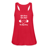 Women's Stronger Thank Yesterday Flowy Tank Top - red