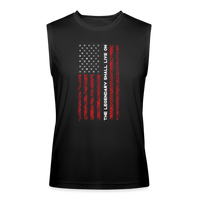 Be Legendary Men’s Performance Sleeveless Flag Shirt - black