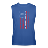 Be Legendary Men’s Performance Sleeveless Flag Shirt - royal blue