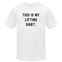 This Is My Lifting Shirt - white