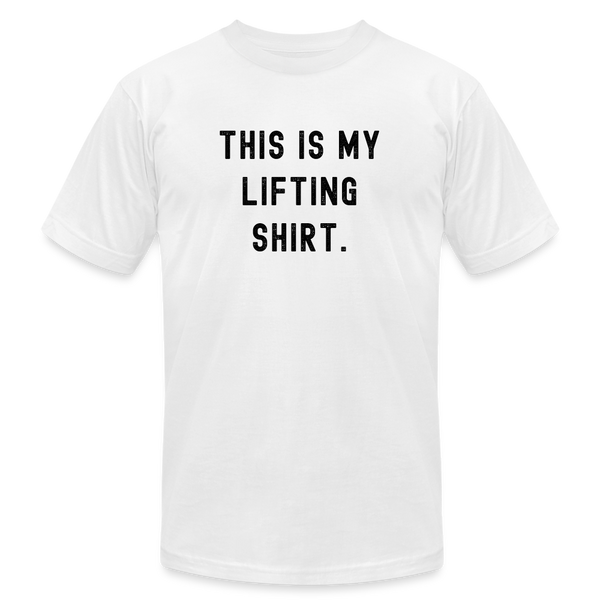 This Is My Lifting Shirt - white