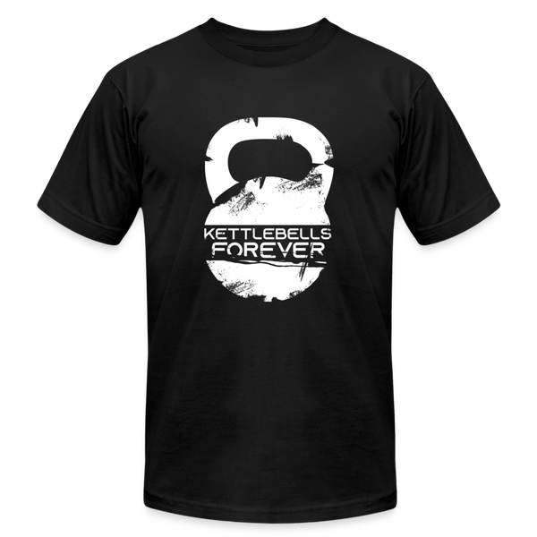 Be Legendary Black Tee White Kettlebells Forever Collection - black